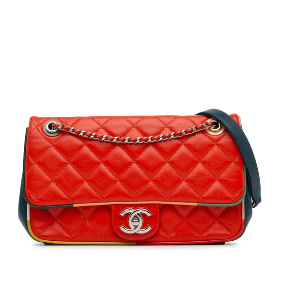 Chanel Handbags - Pre-Loved Chanel Medium Quilted Lambskin Cuba Color Flap